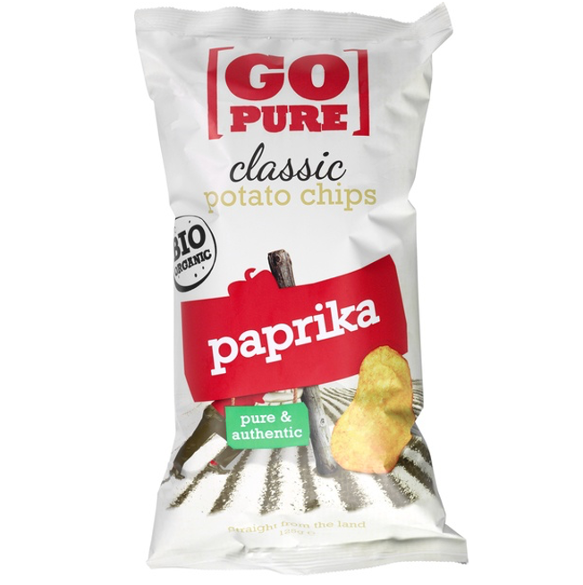 Chips paprika - GoPure - 125 g - De Bosmantel