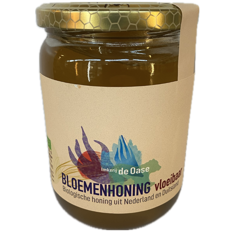 Honing Bloemen vloeibaar (grote pot) 700 g De Bosmantel